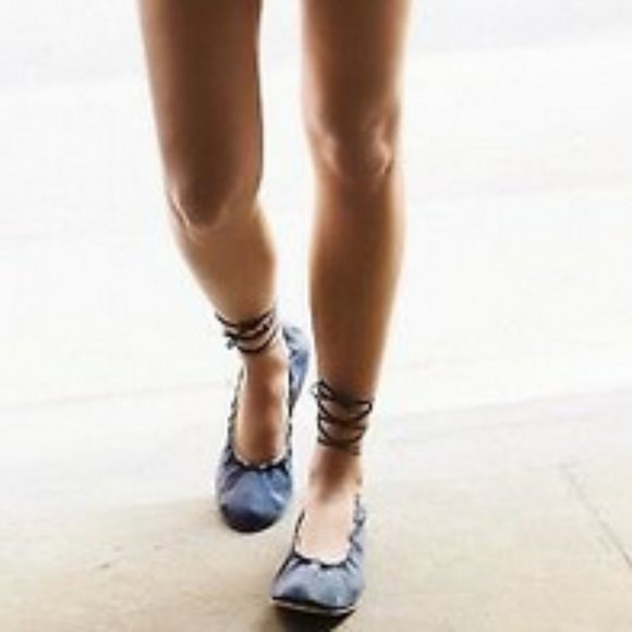 Free People Shoes - Free People Washed Leather Ballet Flats Size 38